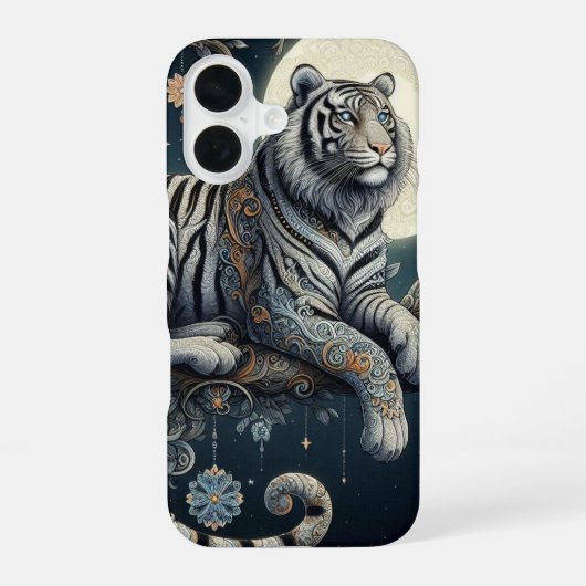 Mystischer Tiger iPhone 16 Hülle (Rückseite)