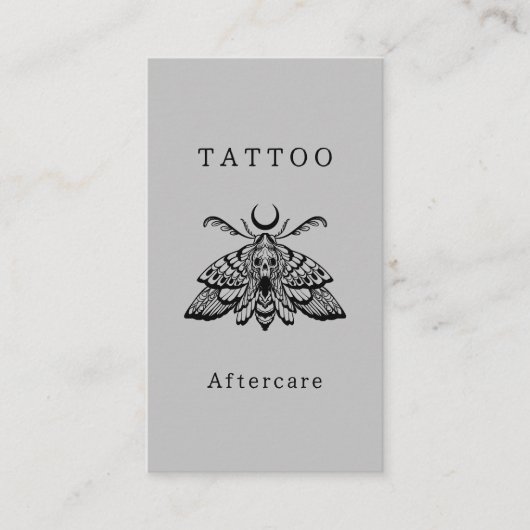 Mystischer Todesmoth Tattoo Aftercare Instructions Visitenkarte (Vorderseite)