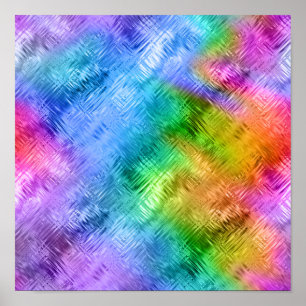 Mystischer Topas Blau Glasige Textur Poster