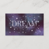Mystischer Traum Staubviolett mit mehr Sternen Visitenkarte (Vorderseite)