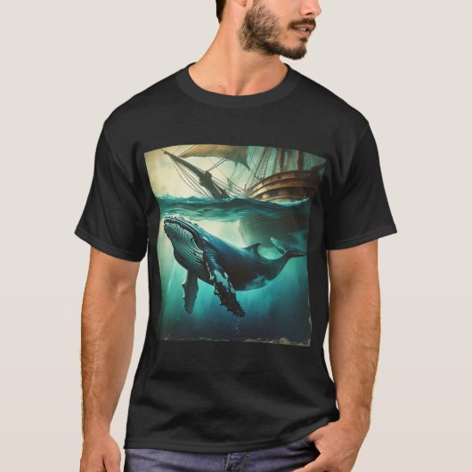 Mystischer Traumwal. T-Shirt (Vorderseite)