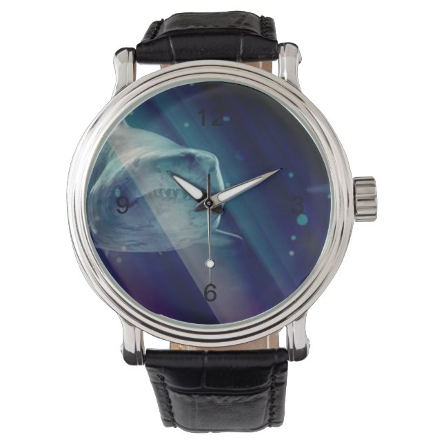 Mystischer Unterwasserhai Armbanduhr (Vorderseite)