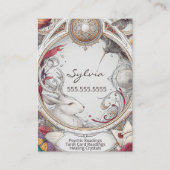 Mystischer Vintage-Psyschic-Medium-QR-Code Visitenkarte (Vorderseite)