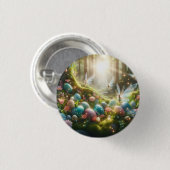 Mystischer Wald Fee Magischer Frühling Eier Button (Vorne & Hinten)