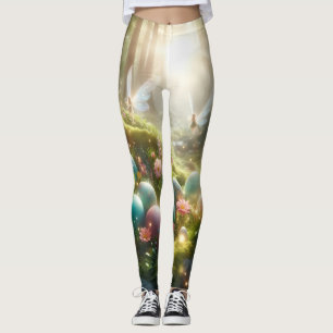 Mystischer Wald Fee Magischer Frühling Eier Leggings