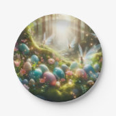 Mystischer Wald Fee Magischer Frühling Eier Pappteller (Vorderseite)