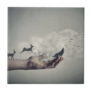 Mystischer Wald Fliese