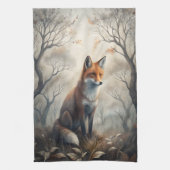 Mystischer Wald Fuchs Geschirrtuch (Vertikal)