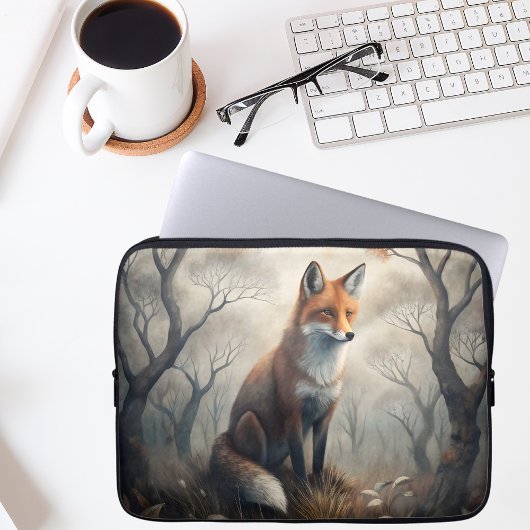 Mystischer Wald Fuchs Laptopschutzhülle
