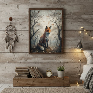 Mystischer Wald Fuchs Poster