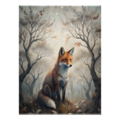 Mystischer Wald Fuchs Poster (Vorderseite)