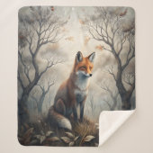 Mystischer Wald Fuchs Sherpadecke (Vorderseite)
