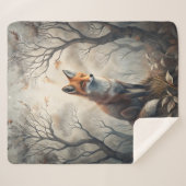 Mystischer Wald Fuchs Sherpadecke (Vorderseite (Horizontal))