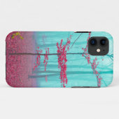 Mystischer Wald in Rot und Türkis Case-Mate iPhone Hülle (Rückseite (Horizontal))
