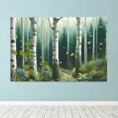 Mystischer Wald Leinwanddruck (Insitu (Holzboden))