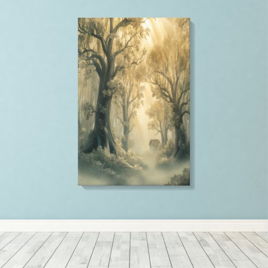 Mystischer Wald Leinwanddruck (Insitu (Holzboden))