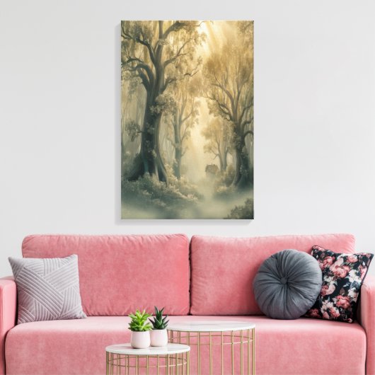 Mystischer Wald Leinwanddruck (Insitu (Wohnzimmer))