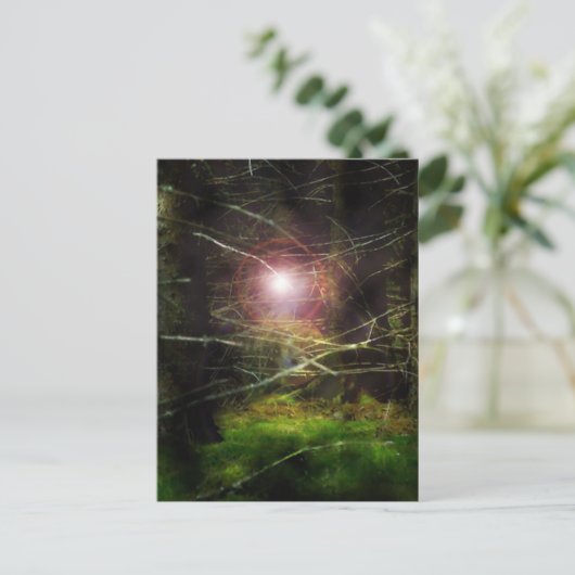 Mystischer Wald Postkarte (Stehend Vorderseite)
