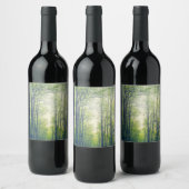 Mystischer Wald Weinetikett (Flaschen)