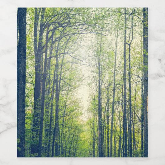 Mystischer Wald Weinetikett (Einzelnes Label)