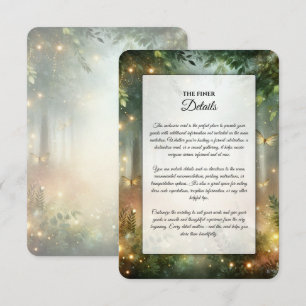 Mystischer Wald Wiesen-Magie-Hochzeit Begleitkarte