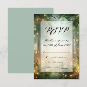 Mystischer Wald Wiesen Zauber RSVP Karte