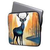 Mystischer Waldhirsch Laptopschutzhülle (Vorderseite Links)