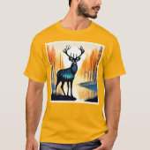 Mystischer Waldhirsch T-Shirt (Vorderseite)