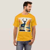 Mystischer Waldhirsch T-Shirt (Vorne ganz)