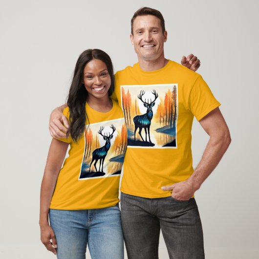Mystischer Waldhirsch T-Shirt (Unisex)