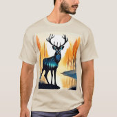 Mystischer Waldhirsch T-Shirt (Vorderseite)