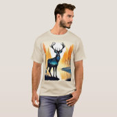 Mystischer Waldhirsch T-Shirt (Vorne ganz)