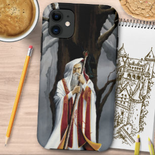 Mystischer Weißer Zauberer Rabe Eichenbaum Fantasi Case-Mate iPhone Hülle
