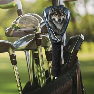 Mystischer Winter Alpha Wolf Birkenwald Wildnis Golf Headcover