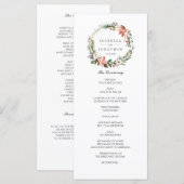 Mystischer Winter  | Moderne Hochzeitsfeier Programm (Vorne/Hinten)