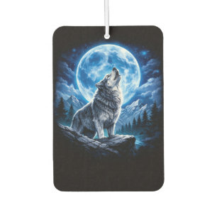 Mystischer Wolf heult Autolufterfrischer