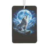 Mystischer Wolf heult Autolufterfrischer (Rückseite)
