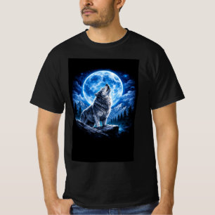 Mystischer Wolf heult T-Shirt