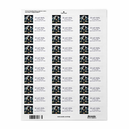 Mystischer Wolf Howling auf dem Moon Surreal Perso (Vorne)