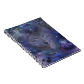 Mystischer Wolf im Mondschein Notizblock (Rechte Seite)