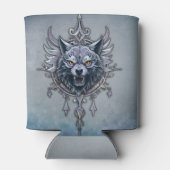Mystischer Wolf Kopf. Dosenkühler (Rückseite)