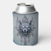 Mystischer Wolf Kopf. Dosenkühler (Kanne Rückseite)