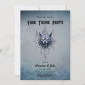 Mystischer Wolf Kopf. Einladung (Vorderseite)