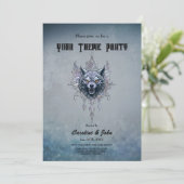 Mystischer Wolf Kopf. Einladung (Stehend Vorderseite)