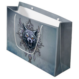 Mystischer Wolf Kopf. Große Geschenktüte