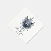 Mystischer Wolf Kopf. Serviette (Ecke)
