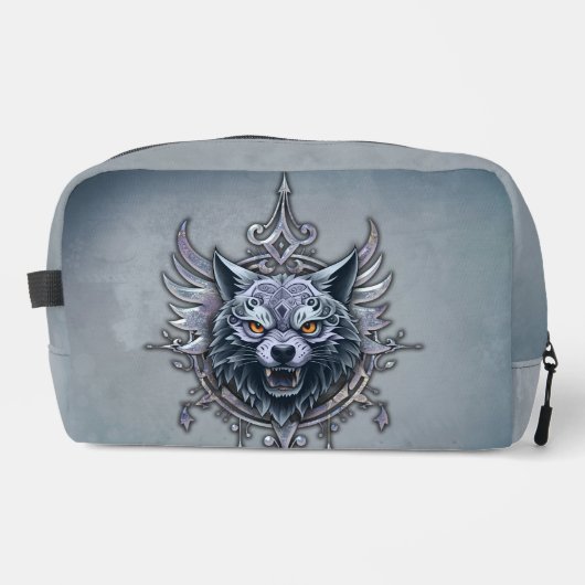 Mystischer Wolf Kopf. Waschbeutel (Vorderseite)