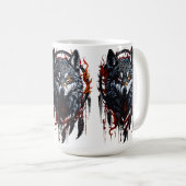 Mystischer Wolf mit Dreamcatcher Kaffeetasse (VorderseiteRechts)