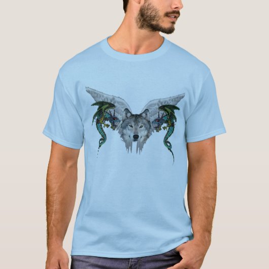 mystischer Wolf T-Shirt (Vorderseite)