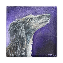 Mystischer Wolfshund-Magnet
